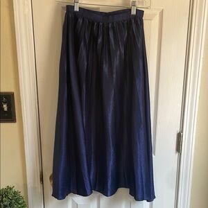 Elegant Navy Blue Women's Pleated Skirt